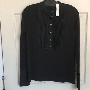 NWT black tuxedo shirt J. Crew- XS